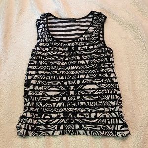 Tribal Ruffle Tank Top